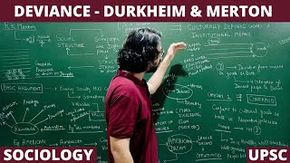 Lec 68 Theories of Deviance  RK Merton amp Emile Durkheim sociology upsc deviance net jrf [upl. by Aihsena]