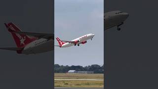 Corendon Airlines B737 🛫Takeoff shorts youtube aviation video boeing düsseldorf germany [upl. by Dorothi422]