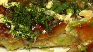 Okonomiyaki Recipe Remastered  Cooking with Dog [upl. by Kcerb140]