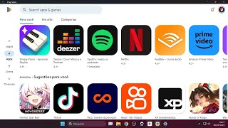 Play Store Para Windows Como Baixar e Instalar [upl. by Nnylram771]