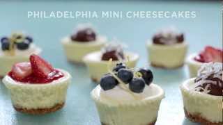 Mini Cheesecakes Recipe  PHILADELPHIA Cream Cheese [upl. by Ydisac]