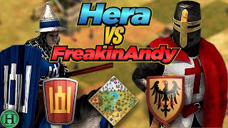 Lithuanians vs Teutons  1v1 Megarandom  vs FreakinAndy  AoE2 [upl. by Tosch]