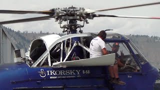 Sikorsky S58 engine startup [upl. by Plunkett]