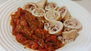 كلامار بحشوة رااااائعة ومذاق أروع يستحق التجربة calamars farcis [upl. by Lemraj]