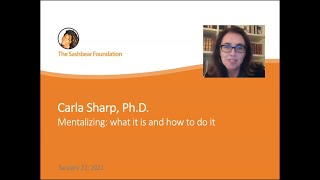 Carla Sharp PhD Mentalizing what it is and how to do it [upl. by Hamlet]