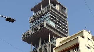 Mukesh Ambani house quotAntiliaquot India in 4k ultra HD [upl. by Nifares]