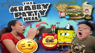 The kids got chance to try the New Krabby Paddy meal at Wendy’s‼️😮 [upl. by Lunt]