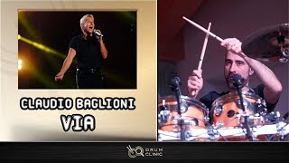 Via di Claudio Baglioni  Drum Clinic 14 [upl. by Winnifred434]