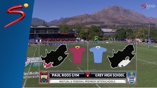 MampF Premier Interschools Paul Roos vs Grey High 2nd Half [upl. by Eeslek]