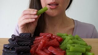 ASMR Eating Sounds Fruity Licorice Lollies Mostly No Talking [upl. by Joline]