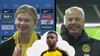 Matchwinner HAALAND und Trainer FAVRE über Nachwuchstalent MOUKOKO nach Debut gegen Hertha [upl. by Mohammed]