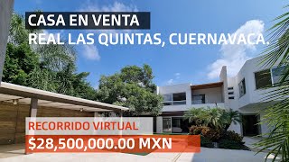 Casa en VENTA Real Las Quintas Cuernavaca 28500000 MXN [upl. by Minabe]