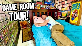 Bedroom TRANSFORMED into a GAMING PARADISE Game Room Tour [upl. by Rance]