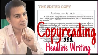 COPYREADING AND HEADLINE WRITING  Campus Journalism [upl. by Redvers]