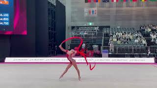 Dina Averina Ribbon WCH 2021 Ball QAA 23800 [upl. by Elisabeth738]