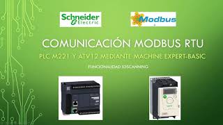 COMUNICACIÓN MODBUS M221 Y ATV12 MEDIANTE IO SCANNER [upl. by Nonnaihr104]