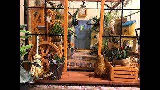 DIY Greenhouse Kit Robotime Watch Me Assemble Miniature Dollhouse Room NO MUSIC [upl. by Arrio]