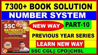 NUMBER SYSTEM PART10 7300 MATH BOOK RAKESH YADAV QNO146 TO 160 FOR SSC CGL CPOCHSLRAILWAY [upl. by Sophie]