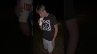 Trying the new Shamrock Shake mcdonalds shorts shamrockshake funny grimace [upl. by Alyahs]