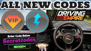 ALL DRIVING EMPIRE WORKING CODES FOR JULY 2024 DRIVING EMPIRE NEW CODES ROBLOX [upl. by Gney]