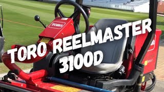 Toro Reelmaster 3100D Triple Cylinder Mower with Front Mounted Brush [upl. by Papp832]