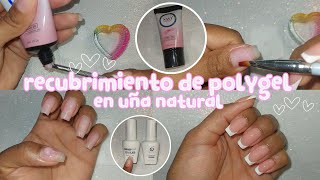 POLYGEL PASO a PASO sobre UÑA NATURAL nails nailart principiantes unas [upl. by Nichole]