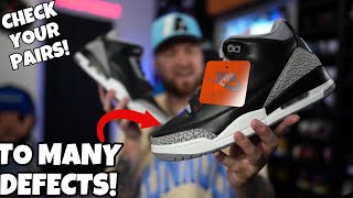 WE HAVE TO BE HONEST THE 2024 JORDAN 3 BLACK CEMENT IS THE WORST THAT RELEASED YET CHECK YOUR PAIRS [upl. by Eerehs]