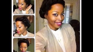 Halo Twist Natural Hairstyle  Crochet Braids Natural Hair Protective Style [upl. by Blanch]