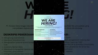 Loker Update Hari Ini updateinfoloker infoloker lokerofficial lokerjakarta lokerbekasi [upl. by Annahael]