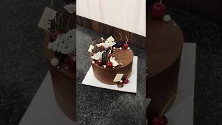 1kg chocolate cherry cake decoration tutorial cakedecorating shots youtubeshorts viral [upl. by Fatsug]