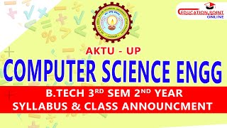 Computer Science Engg CSE AKTU BTech 3rd Sem 2nd Year Syllabus  AKTU CSE 3rd Sem Syllabus [upl. by Paolina]