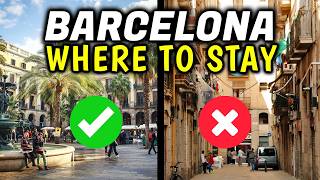 Top 3 BEST and WORST Places to Stay in Barcelona Spain  Where to Stay in Barcelona [upl. by Adnirak]