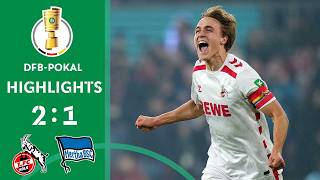 LastMinute PenaltyDrama  1 FC Köln vs Hertha BSC 21  Highlights  DFBPokal Round of 16 [upl. by Madaih]