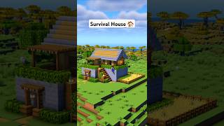 Minecraft Easy Survival House 🏠 minecraft [upl. by Pomfrey]