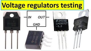 Learn how to test voltage regulators with multimeter 78XX series voltage regulators [upl. by Annad]