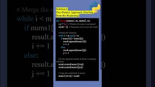 Merge Two Sorted Arrays in Python [upl. by Notsgnik]