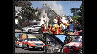 FEUER in FILDERSTADT  Wohnungsvollbrand mit Personenrettung  BRANDBEKÄMPFUNG  E [upl. by Decima802]