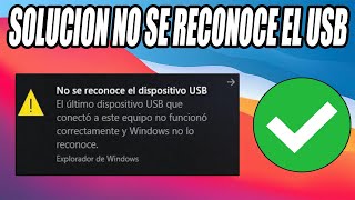 NO SE RECONOCE EL DISPOSITIVO USB EN WINDOWS 10  ERROR USB 43 o 47 SOLUCION [upl. by Donal818]