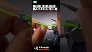 Simplest Hook Knot Technique fishing fishingknots bassfishing knot [upl. by Nalaf]