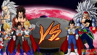 DBZ BT3 MOD  King Végéta All Forms VS Prince Vegeta amp Bardock SSJ4 5 [upl. by Nonnac]