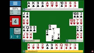 46  Commentary analysis of Online Bridge Game  3NT [upl. by Gnaig]