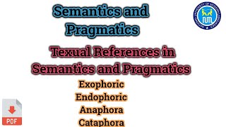 Texual References  Anaphora  Cataphora  Exophoric  Endophoric [upl. by Schild247]