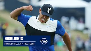 EVERY Shot from Brooks Koepkas Title Defense Final Round  2019 PGA Championship [upl. by Henricks]