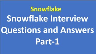 Snowflake Interview Questions and Answers [upl. by Llerrad]