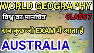 World geography through mappingAustralia mountain lakes rivers desert grassland class 7 uppsc [upl. by Yard]