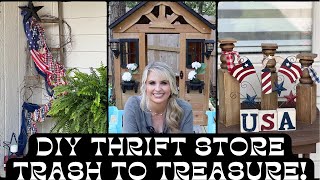 DIY THRIFT STORE TRASH TO TREASURE  DECORATE WITH ME [upl. by Ahsemrac]