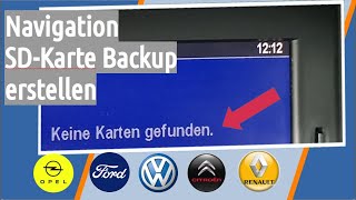Sicherheitskopie SDKarte für Renault Laguna III und andere Modelle erstellen [upl. by Anina]