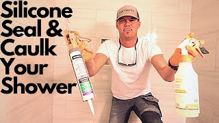 How To Finish a Shower with Silicone Sealer and Caulk [upl. by Yale903]