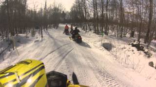 trail riding a skidoo 600rs [upl. by Raynold]