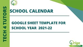 Google Sheet Calendar Template for Academic Year 202122 calendertemplate googlesheetcalendar [upl. by Ellehsad238]